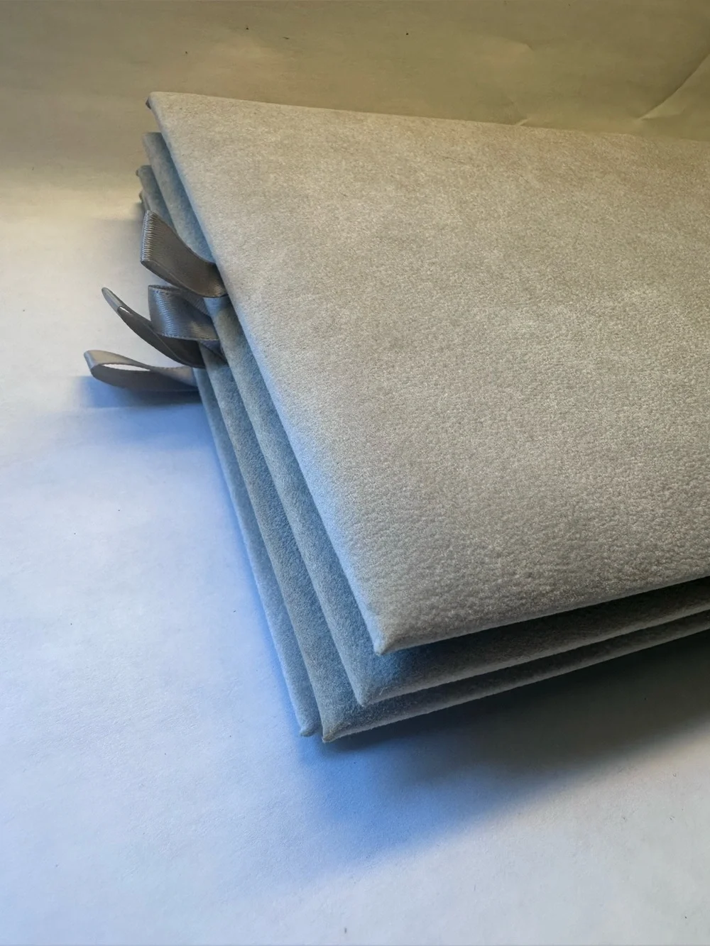 4 Grey Gray Faux Suede Flat Counter Pad Jewelry Display Photography 12 x 6.75
